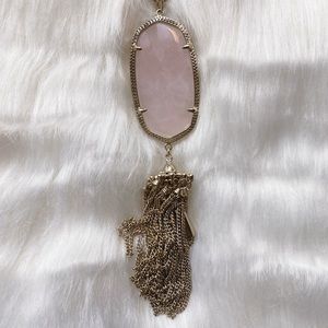 Kendra Scott Rose Quartz Rayne Pendant Necklace